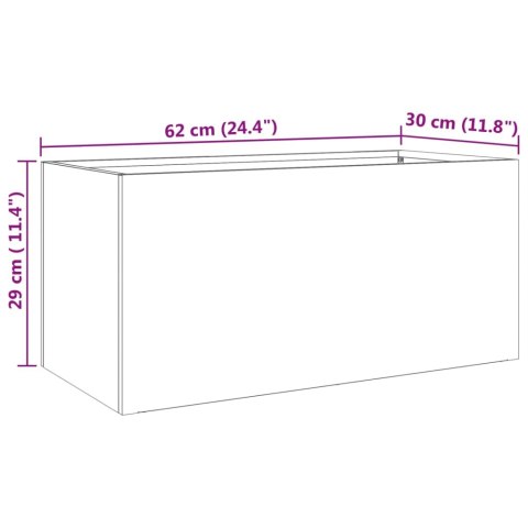 DONICA SREBRNA 62X30X29 CM STAL NIERDZEWNA