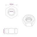 HEX ORZECHY ŻOŁĘDZIOWE 3913 PCS SREBRNY METAL