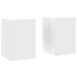 STOJAK NA ROŚLINY 2 SZT. BIAŁY 24 X 24 X 35 CM STAL ZIMNOGIĘTA