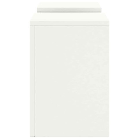 STOJAK NA ROŚLINY 2 SZT. BIAŁY 24 X 24 X 35 CM STAL ZIMNOGIĘTA