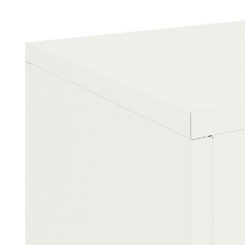 STOJAK NA ROŚLINY 2 SZT. BIAŁY 24 X 24 X 35 CM STAL ZIMNOGIĘTA