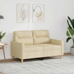 2-OSOBOWA SOFA KREMOWA 120 CM TAPICEROWANA TKANINĄ
