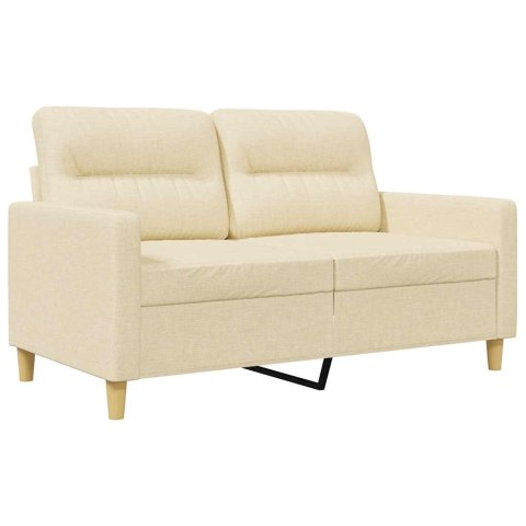 2-OSOBOWA SOFA KREMOWA 120 CM TAPICEROWANA TKANINĄ