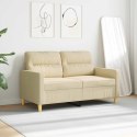2-OSOBOWA SOFA KREMOWA 120 CM TAPICEROWANA TKANINĄ