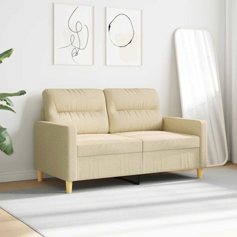 2-OSOBOWA SOFA KREMOWA 120 CM TAPICEROWANA TKANINĄ