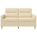 2-OSOBOWA SOFA KREMOWA 120 CM TAPICEROWANA TKANINĄ