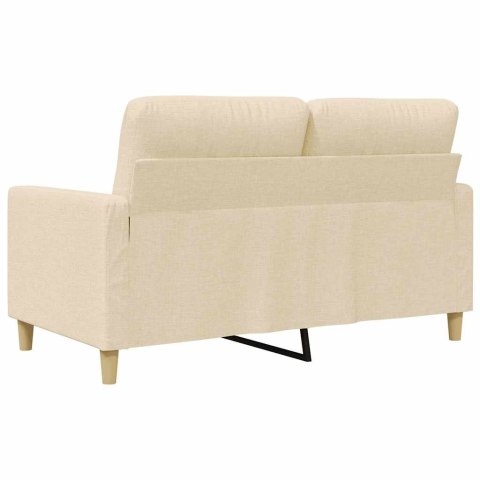 2-OSOBOWA SOFA KREMOWA 120 CM TAPICEROWANA TKANINĄ