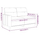 2-OSOBOWA SOFA KREMOWA 120 CM TAPICEROWANA TKANINĄ