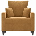 FOTEL BRĄZOWY 60 CM OBITY AKSAMITEM
