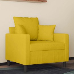 FOTEL ŻÓŁTY 60 CM OBITY AKSAMITEM