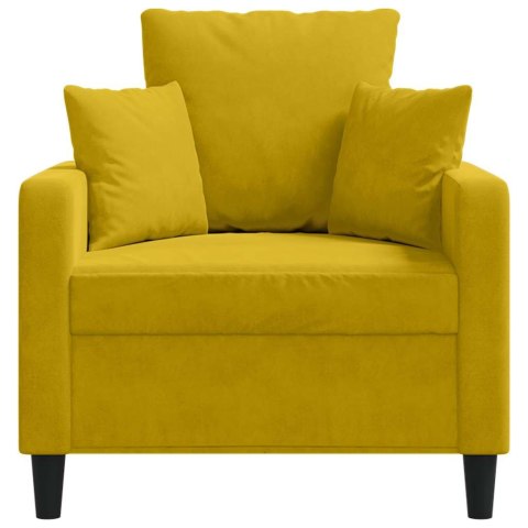 FOTEL ŻÓŁTY 60 CM OBITY AKSAMITEM