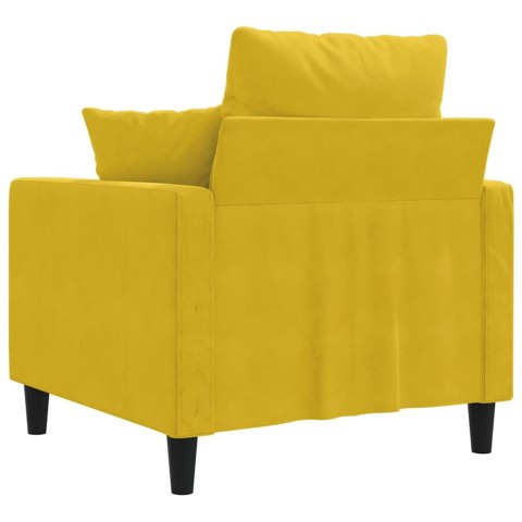 FOTEL ŻÓŁTY 60 CM OBITY AKSAMITEM