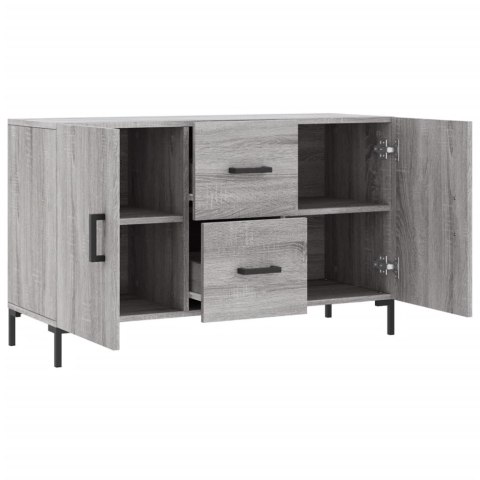 KOMODA SZARY DĄB SONOMA 100X36X60 CM MATERIAŁ DREWNOPOCHODNY