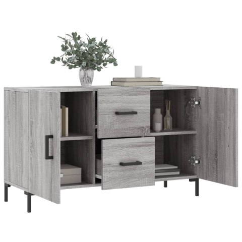 KOMODA SZARY DĄB SONOMA 100X36X60 CM MATERIAŁ DREWNOPOCHODNY