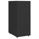 MOBILNA SZAFKA KARTOTEKOWA CZARNA 28X41X69 CM METALOWA