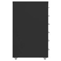 MOBILNA SZAFKA KARTOTEKOWA CZARNA 28X41X69 CM METALOWA