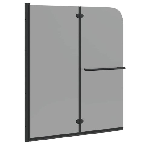 OSŁONA PRYSZNICOWA CZARNY 120 X 140 CM SZKŁO ESG I ALUMINIUM