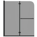 OSŁONA PRYSZNICOWA CZARNY 120 X 140 CM SZKŁO ESG I ALUMINIUM