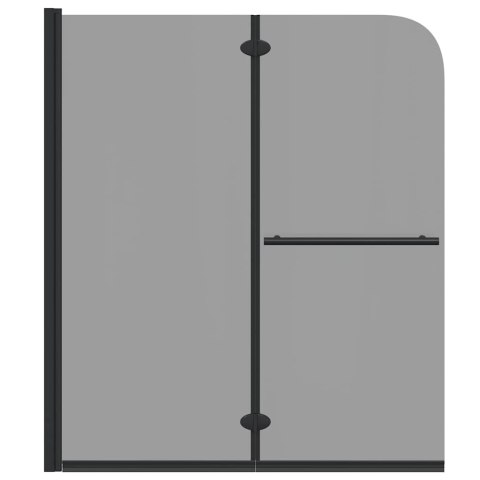 OSŁONA PRYSZNICOWA CZARNY 120 X 140 CM SZKŁO ESG I ALUMINIUM