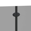 OSŁONA PRYSZNICOWA CZARNY 120 X 140 CM SZKŁO ESG I ALUMINIUM