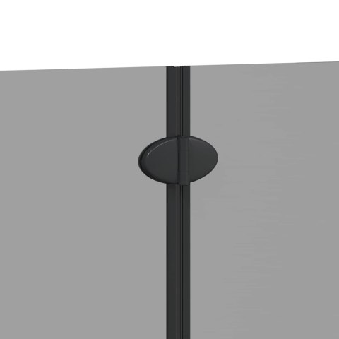 OSŁONA PRYSZNICOWA CZARNY 120 X 140 CM SZKŁO ESG I ALUMINIUM