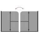 OSŁONA PRYSZNICOWA CZARNY 120 X 140 CM SZKŁO ESG I ALUMINIUM