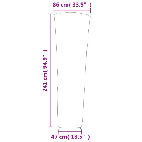 POKROWIEC NA GRZEJNIK W KSZTAŁCIE PIRAMIDY CZARNY 86X47X241CM
