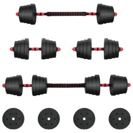 ZESTAW HANTLI 2 W 1 40 KG CZARNY I CZERWONY