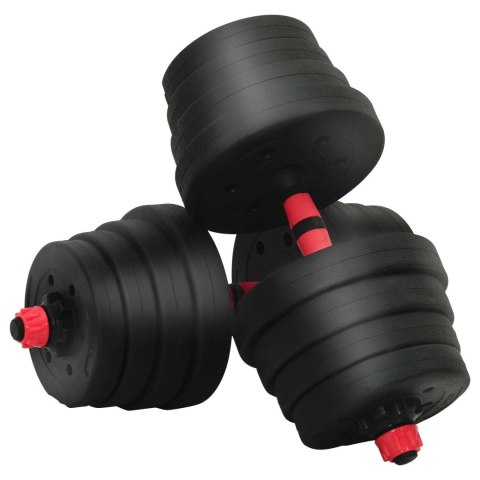 ZESTAW HANTLI 2 W 1 40 KG CZARNY I CZERWONY