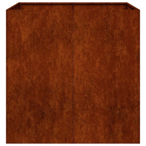 VidaXL Doniczka Rusty 80x80x80 cm Stal nierdzewna
