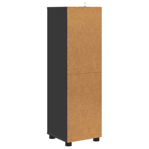 SZAFKA ŁAZIENKOWA CZARNY 30,5 X 30 X 101 CM DREWNO INŻYNIERYJNE