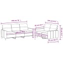 2-CZĘŚCIOWY KOMPLET WYPOCZYNKOWY OBITY TKANINĄ KREMOWA
