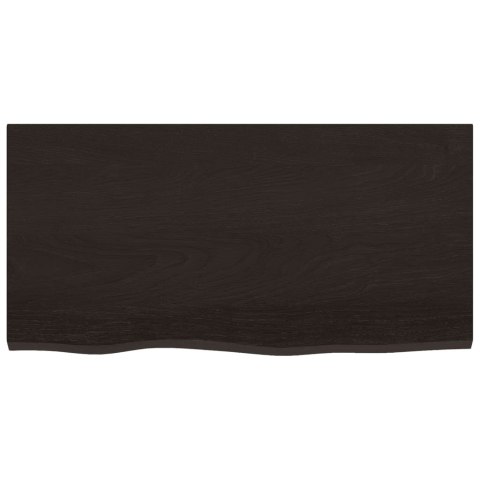 BLAT STOŁU CIEMNOBRĄZOWY 80X40X2 CM LITE DREWNO DĘBOWE