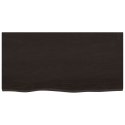 PÓŁKA ŚCIENNA POD UMYWALKĘ STAL I LITE DREWNO DĘBOWE