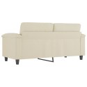 2-OSOBOWA SOFA KREMOWY 140 CM SZTUCZNA SKÓRA