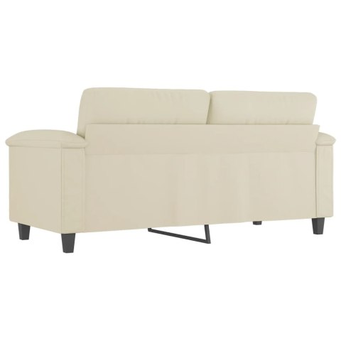 2-OSOBOWA SOFA KREMOWY 140 CM SZTUCZNA SKÓRA