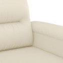 2-OSOBOWA SOFA KREMOWY 140 CM SZTUCZNA SKÓRA