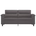 2-OSOBOWA SOFA SZARY 140 CM SZTUCZNA SKÓRA