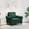 FOTEL CIEMNOZIELONY 60 CM OBITY AKSAMITEM
