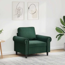 FOTEL CIEMNOZIELONY 60 CM OBITY AKSAMITEM