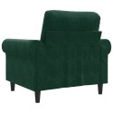 FOTEL CIEMNOZIELONY 60 CM OBITY AKSAMITEM