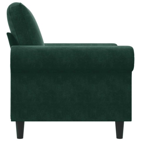 FOTEL CIEMNOZIELONY 60 CM OBITY AKSAMITEM