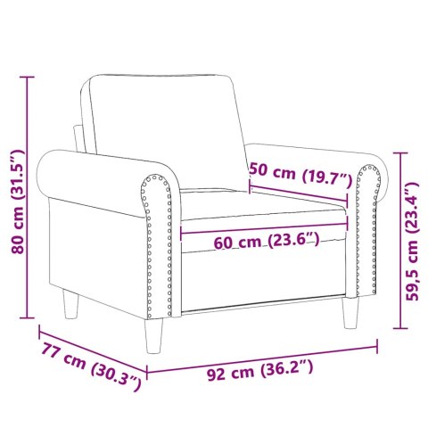 FOTEL CIEMNOZIELONY 60 CM OBITY AKSAMITEM