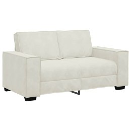 SOFA 2-OSOBOWA KREMOWY 160X78X84 CM TAPICEROWANA AKSAMITEM