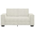 SOFA 2-OSOBOWA KREMOWY 160X78X84 CM TAPICEROWANA AKSAMITEM