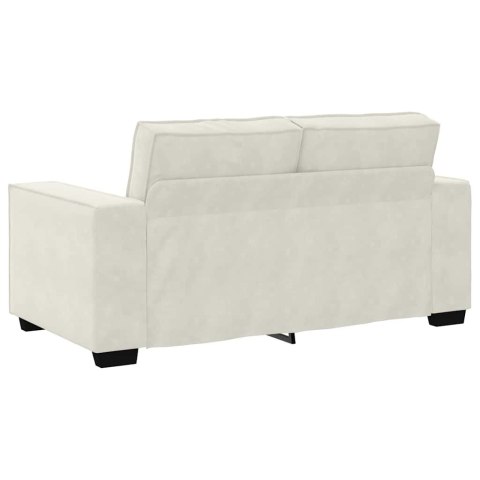 SOFA 2-OSOBOWA KREMOWY 160X78X84 CM TAPICEROWANA AKSAMITEM