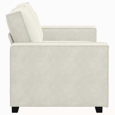 SOFA 2-OSOBOWA KREMOWY 160X78X84 CM TAPICEROWANA AKSAMITEM
