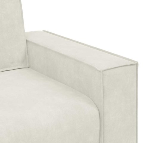 SOFA 2-OSOBOWA KREMOWY 160X78X84 CM TAPICEROWANA AKSAMITEM