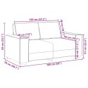 SOFA 2-OSOBOWA KREMOWY 160X78X84 CM TAPICEROWANA AKSAMITEM