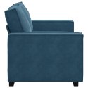 SOFA 2-OSOBOWA NIEBIESKI 160X78X84 CM TAPICEROWANA AKSAMITEM